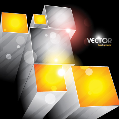 free vector Cool cube vector background